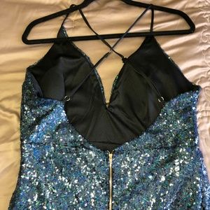 Blue Sequin Dress